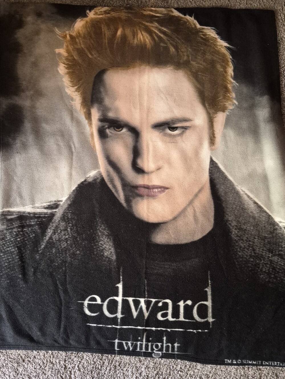 Official NECA Twilight Edward Cullen Fleece Throw Blanket
